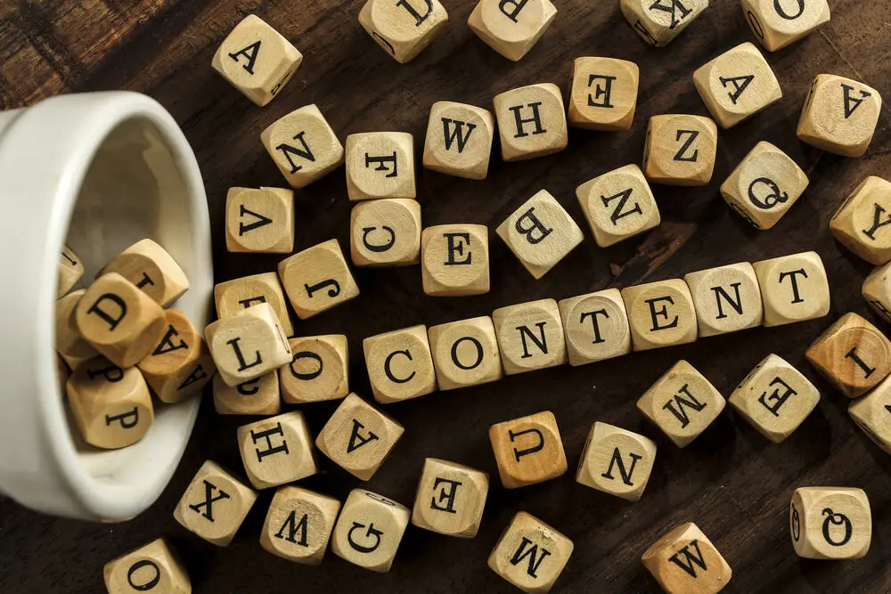 Content in block letters in an article on content gap analysis for blogging and SEO