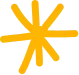 Orange starburst symbol on a black background like a sunburst with irregular rays